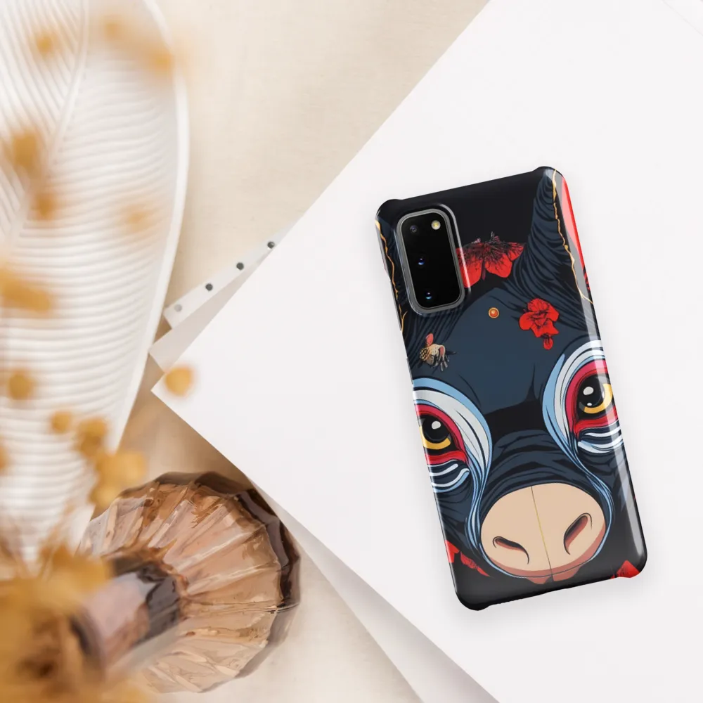 Mystical Bull with Floral Motifs