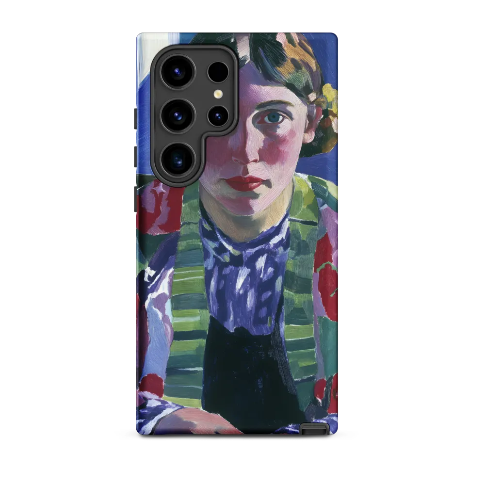 Vibrant Gaze: A Modernist Portrait