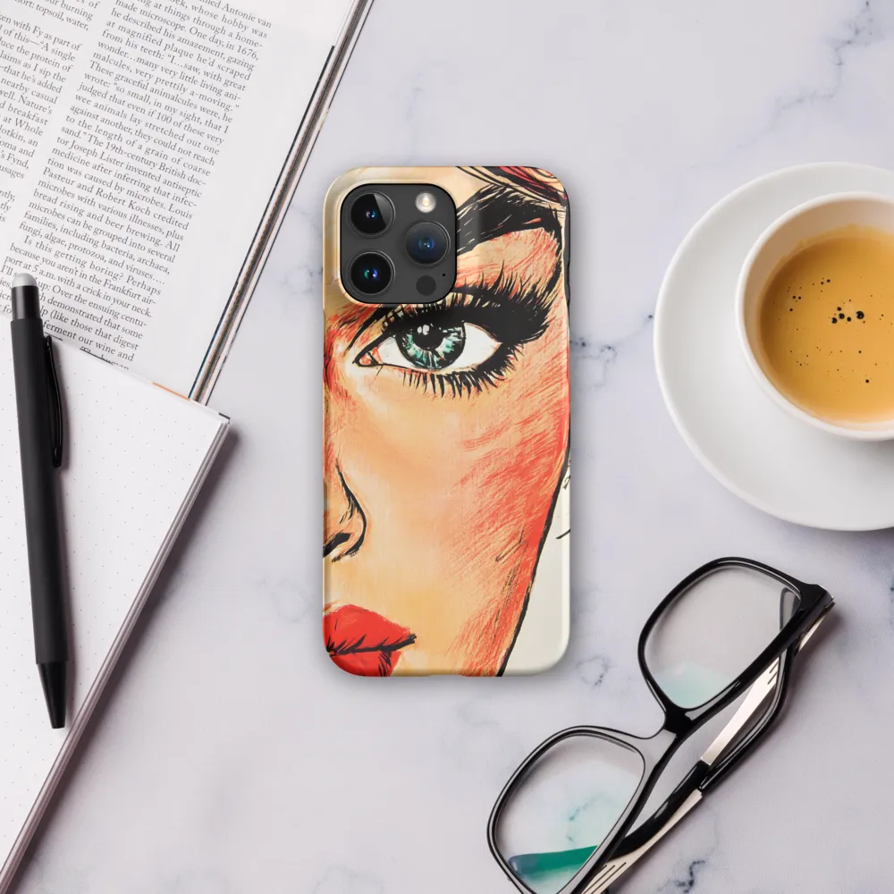 Turquoise Eye, Red Lip — Pop-Illustration Close-Up