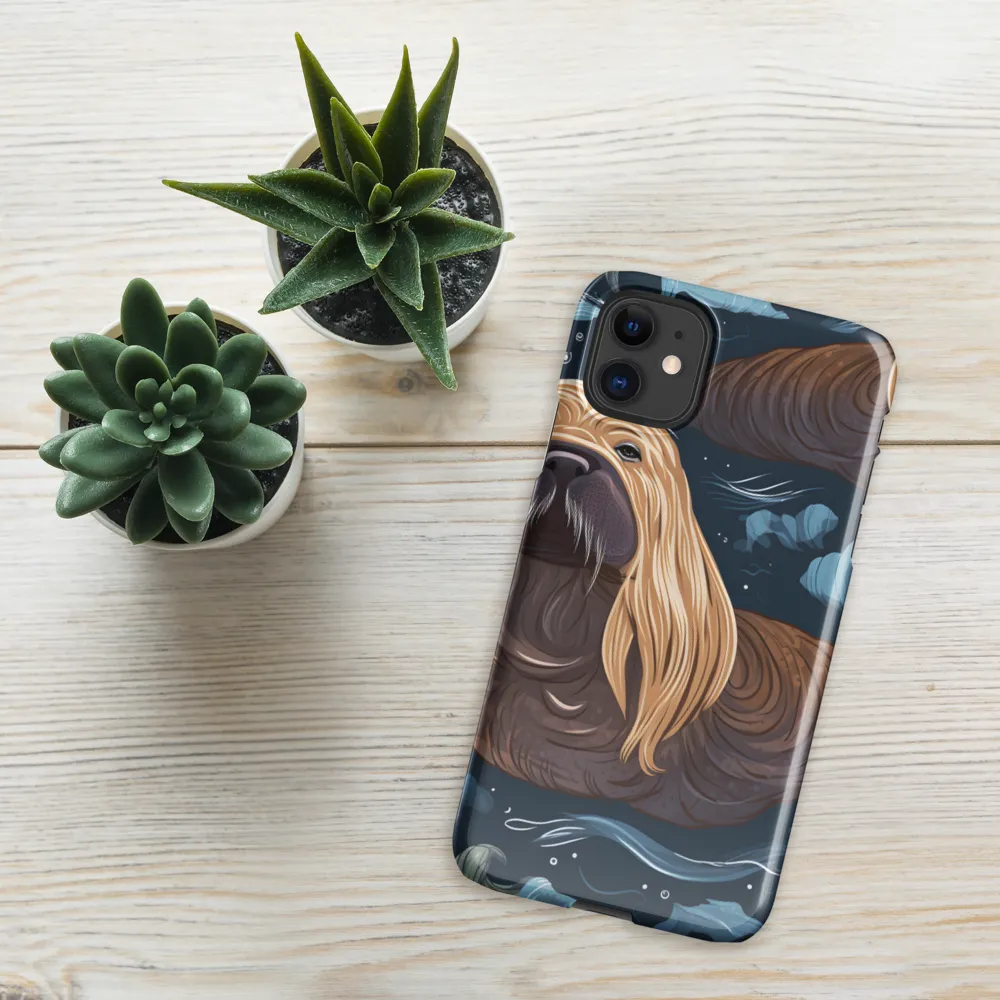 Whimsical Walruses in Deep Blue