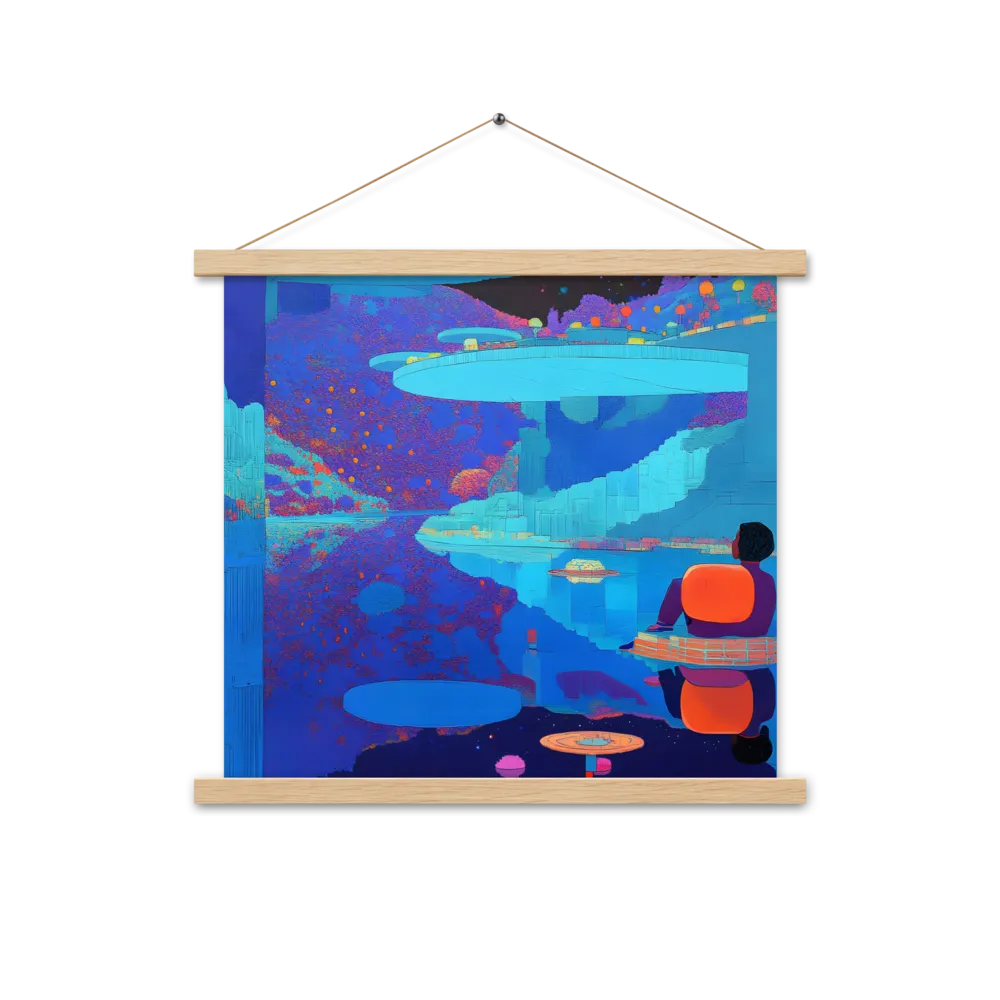 Reflections of Serenity | Poster With Oak Wood Hanger | 18″×18″