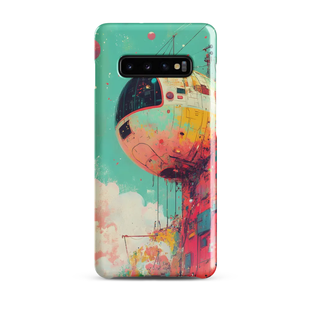 Suspended Sphere in a Vibrant Dreamscape | Phone Case |  S10 Plus | Snap Case | Glossy