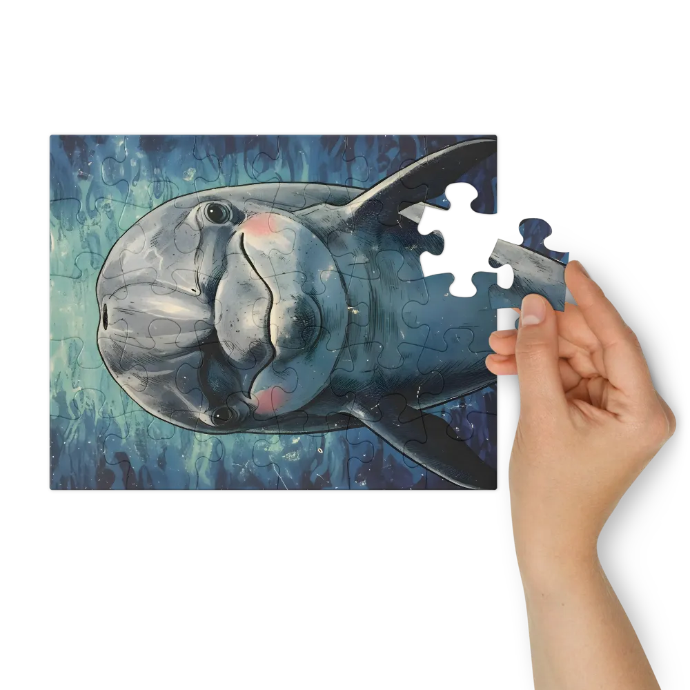 Blushing Dolphin 
 Jigsaw Puzzle in Tin Box