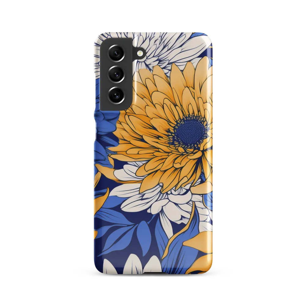 Floral Harmony in Blue and Yellow