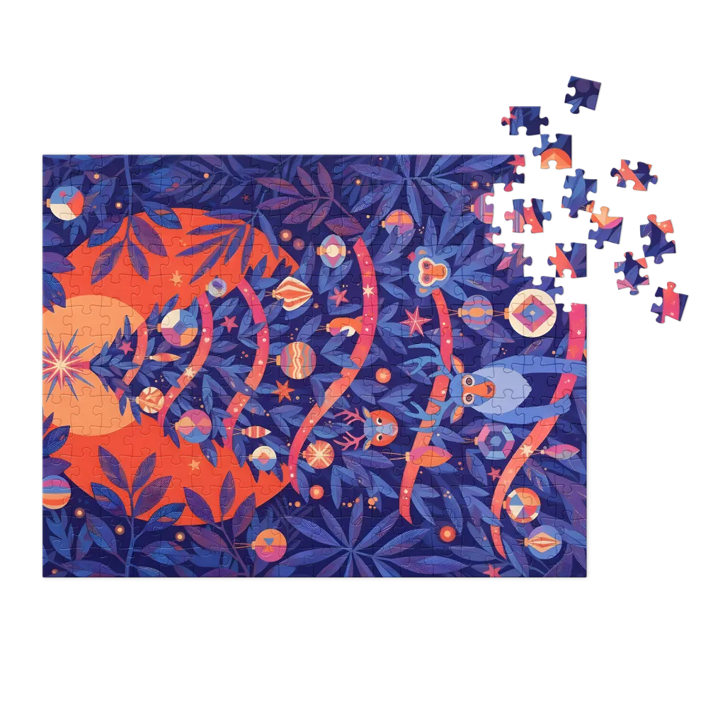 Enchanted Forest Christmas 
 Jigsaw Puzzle in Tin Box