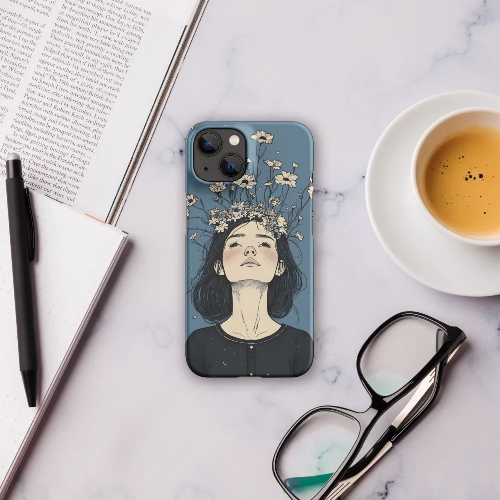 Floral Serenity: A Portrait of Tranquility | Phone Case |  14 | Snap Case | Matte