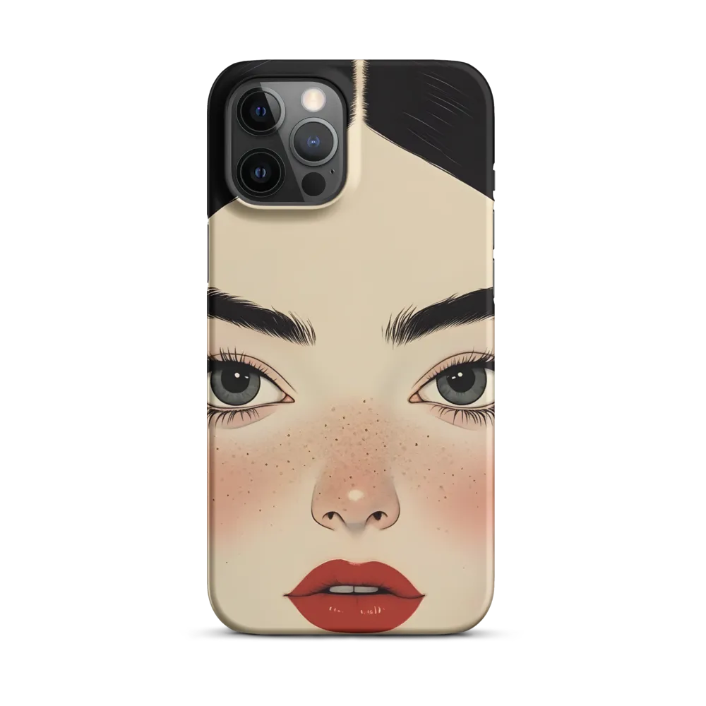 Serenity Captured: A Modern Portrait | Phone Case |  12 Pro Max | Snap Case | Matte