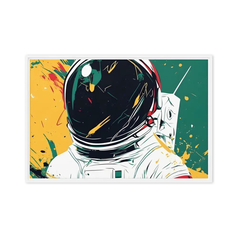 Galactic Explorer: A Modern Odyssey | Canvas with White Frame | 20″×30″