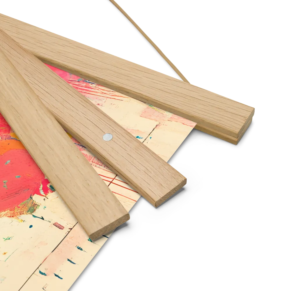 Whimsical Blossom | Poster With Oak Wood Hanger | 14″×14″