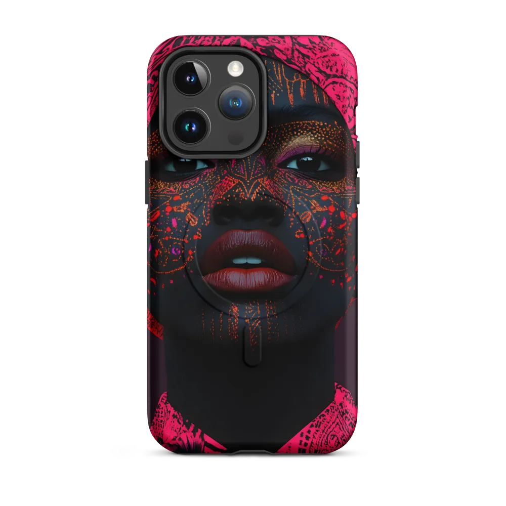 Neon Adornments: A Portrait of Cultural Expression