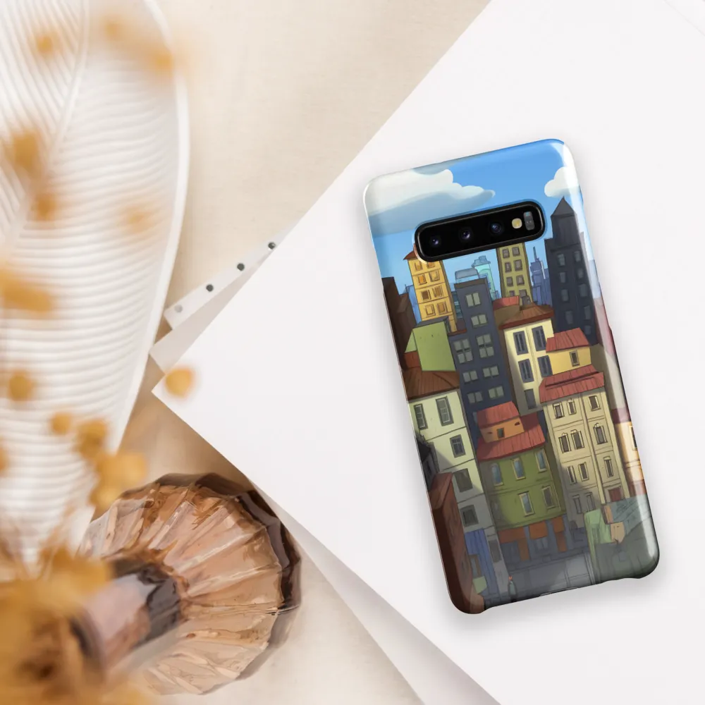 Urban Symphony: A Colorful Cityscape | Phone Case |  S10 Plus | Snap Case | Glossy