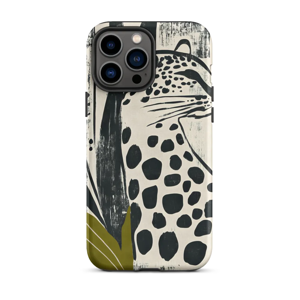 Leopard in Silhouette: A Modern Appeal | Phone Case |  13 Pro Max | Tough Case | Matte