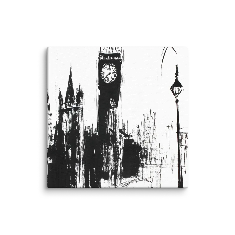 Clock Tower in Motion | Canvas | 37″×37″