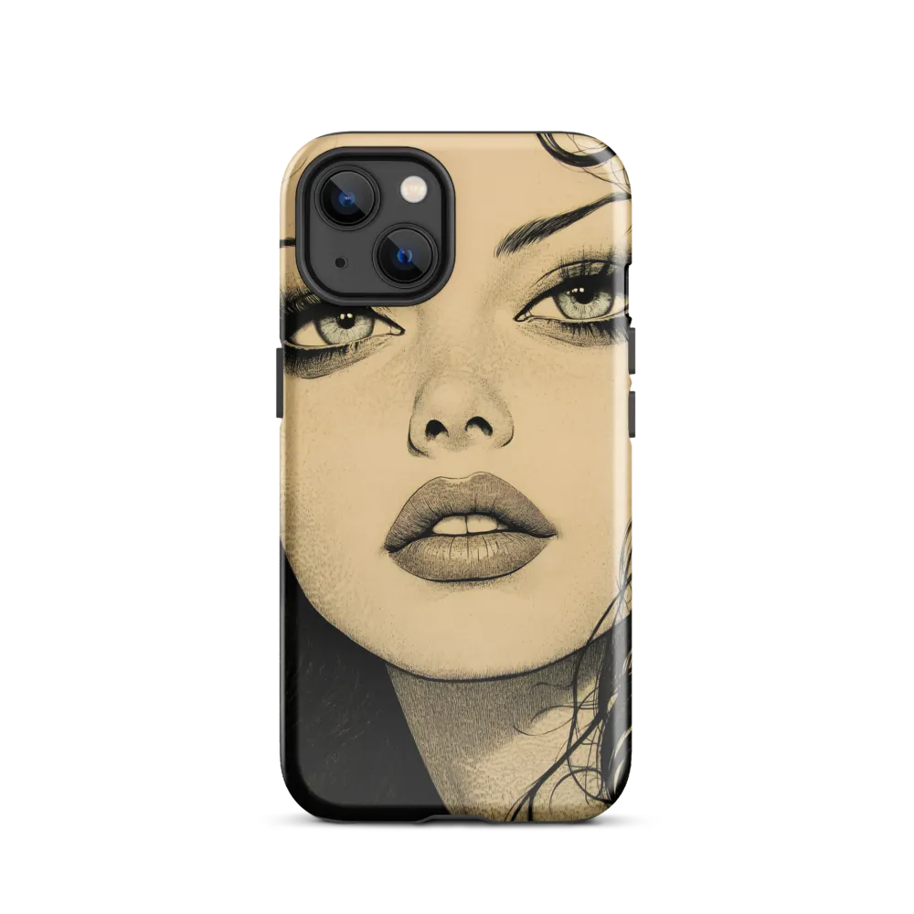 Enigmatic Gaze | Phone Case |  13 | Tough Case | Glossy