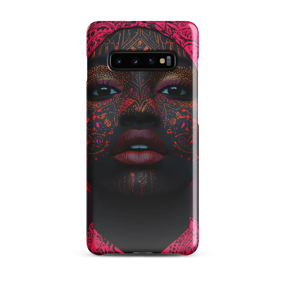 Neon Adornments: A Portrait of Cultural Expression | Phone Case |  S10 Plus | Snap Case | Glossy