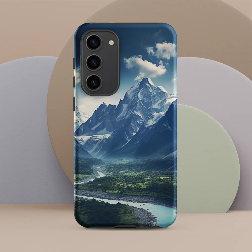 Majestic Serenity: A Landscape of Mountains and Rivers | Phone Case |  S23 Plus | Tough Case | Matte