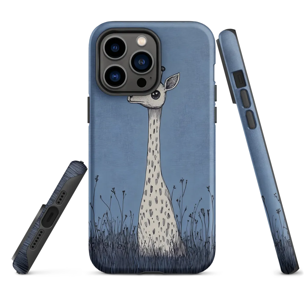 Whimsical Giraffe in Blue