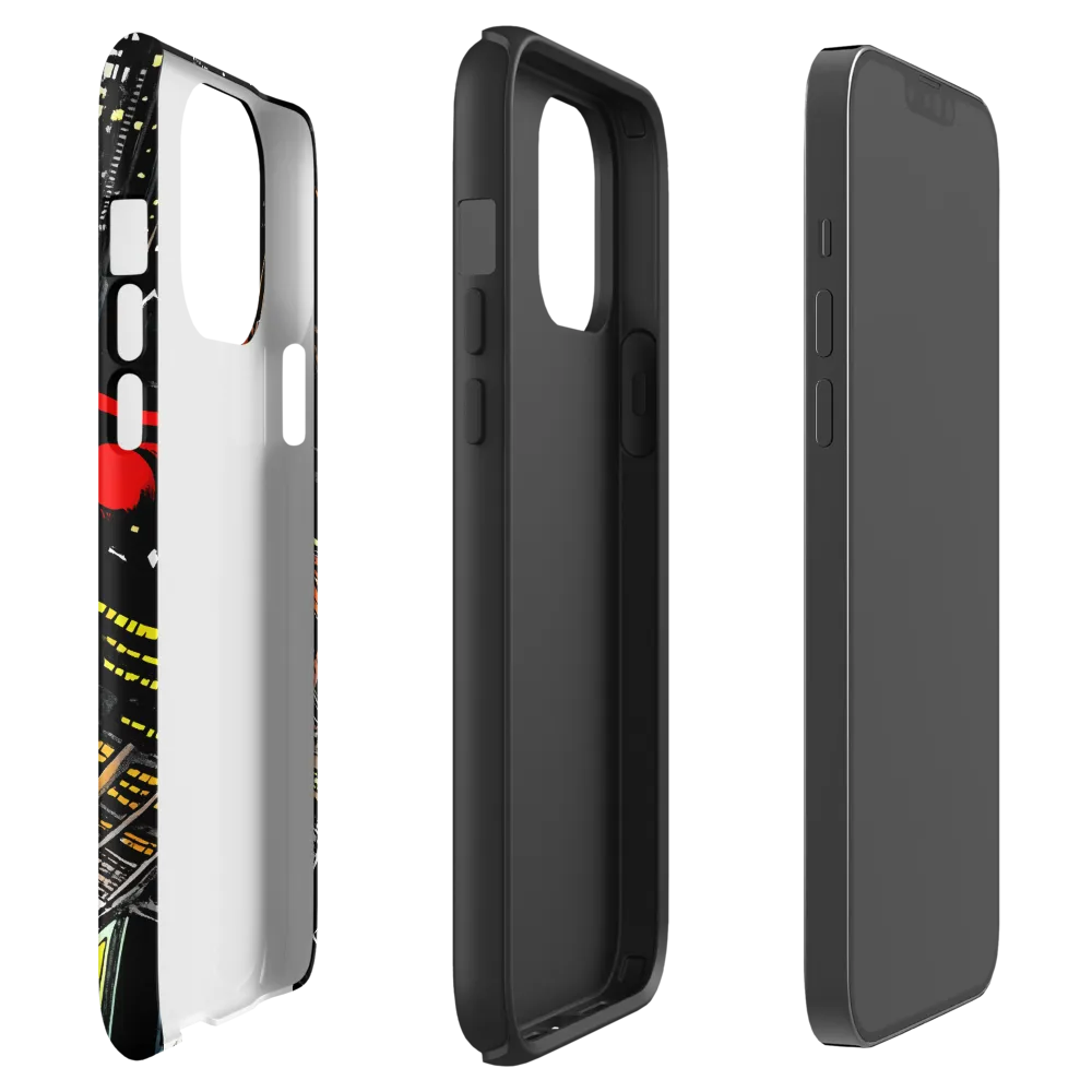 Urban Nightscape: A Bird's-eye View | Phone Case |  13 Pro Max | Tough Case | Matte