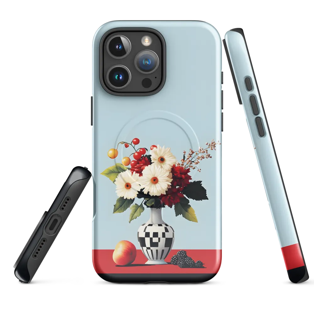Floral Symphony: A Modern Still Life | Phone Case |  16 Pro Max | MagSafe® Tough Case | Glossy