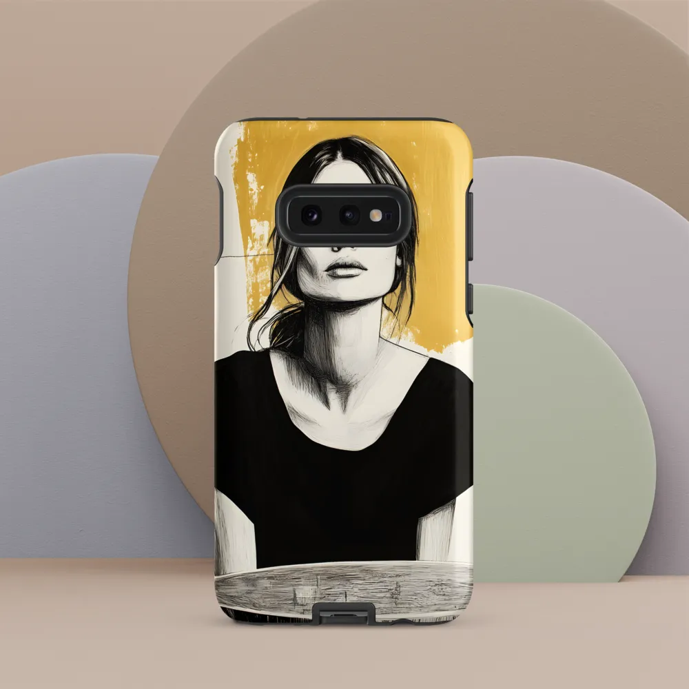 Golden Serenity: A Minimalist Portrait