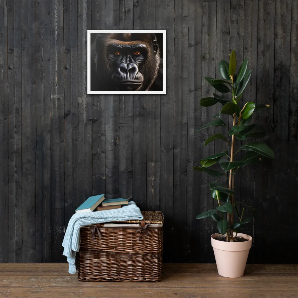Majestic Gaze | Canvas with White Frame | 16″×20″