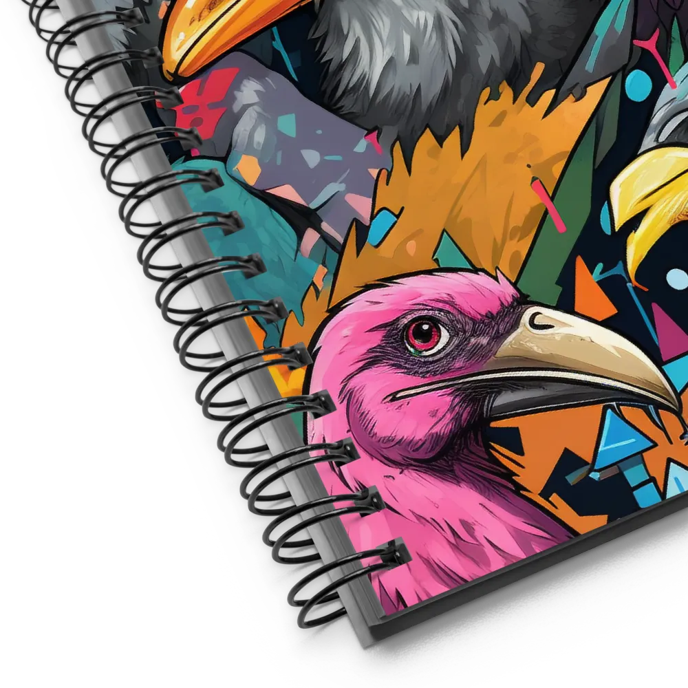 Avian Vortex: A Celebration of Color and Form | Spiral Notebook