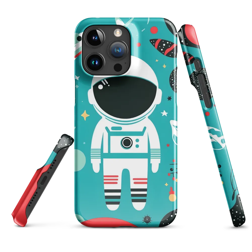 Whimsical Astronaut in Cosmic Wonderland | Phone Case |  15 Pro Max | Snap Case | Glossy