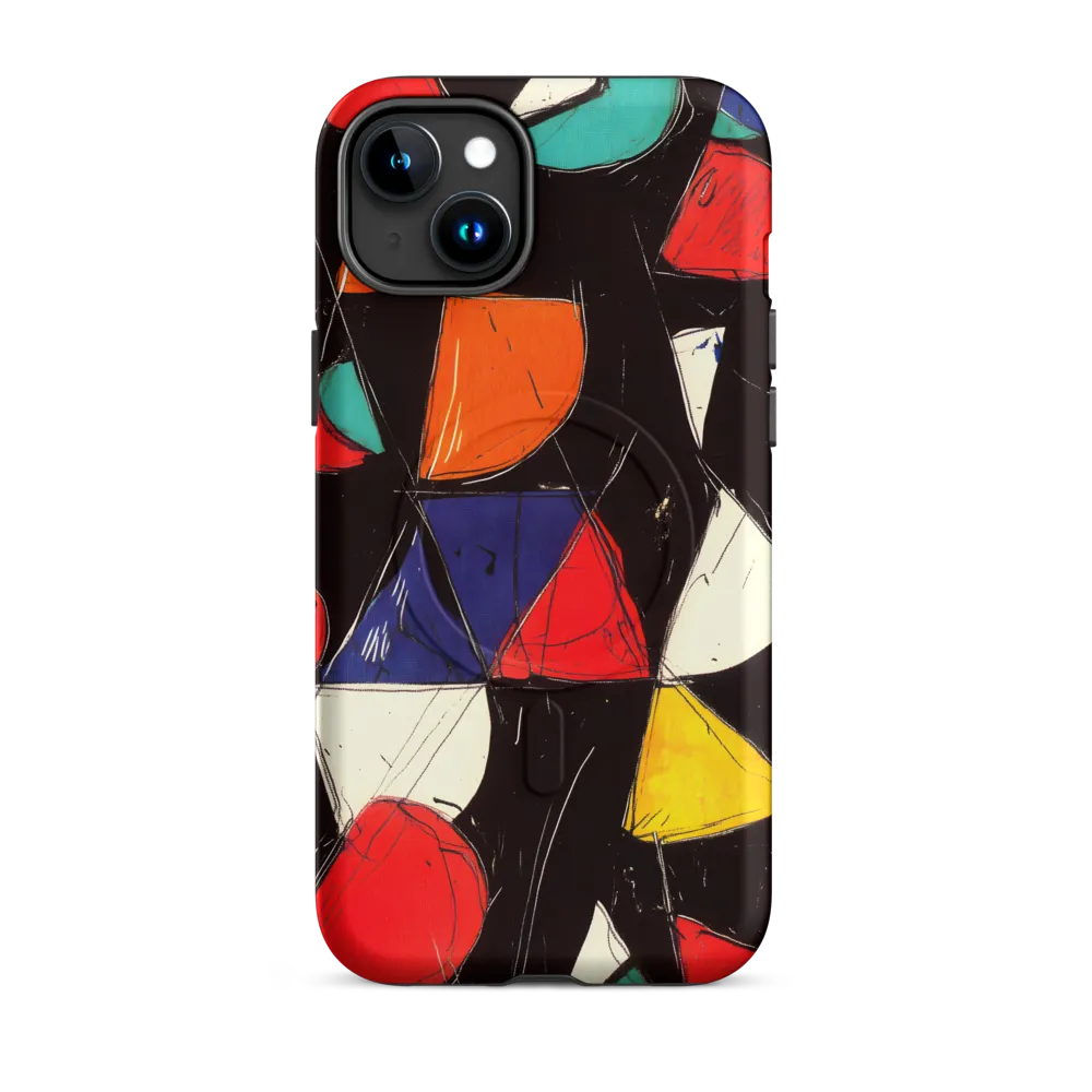 Vibrant Geometric Symphony | Phone Case |  15 Plus | MagSafe® Tough Case | Matte