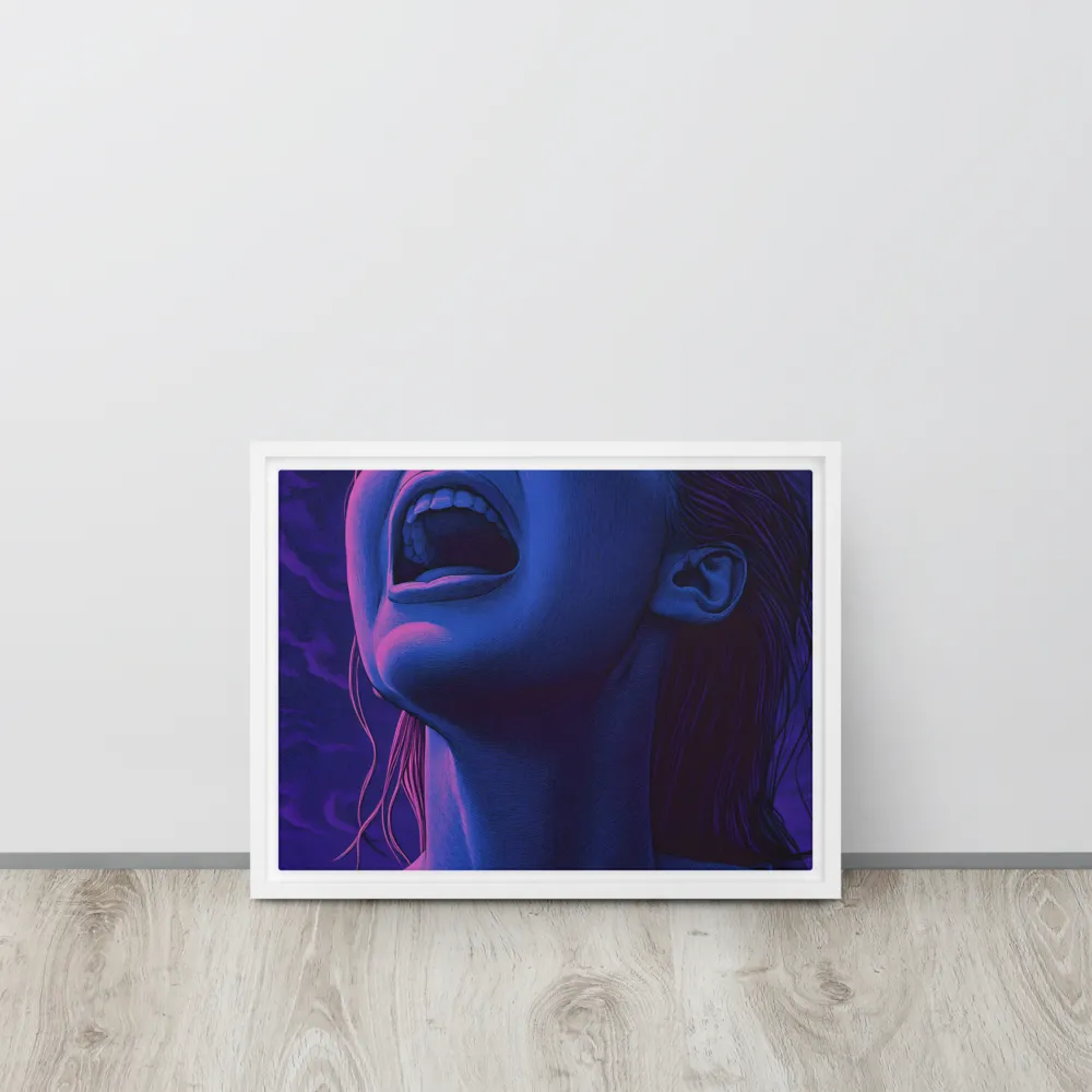 Echoes of Anguish | Canvas with White Frame | 12″×16″