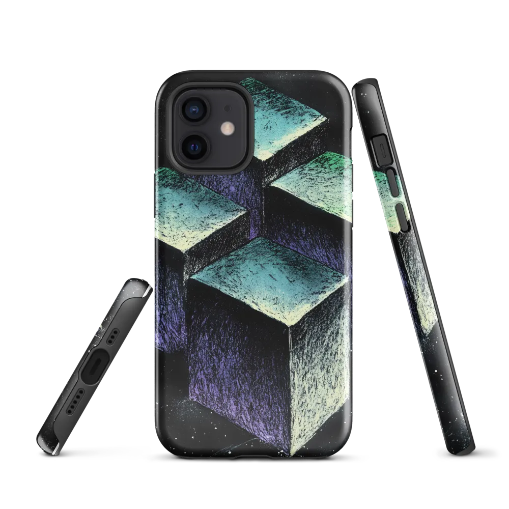 Floating Geometry: A Study in Cubes | Phone Case |  12 | Tough Case | Glossy