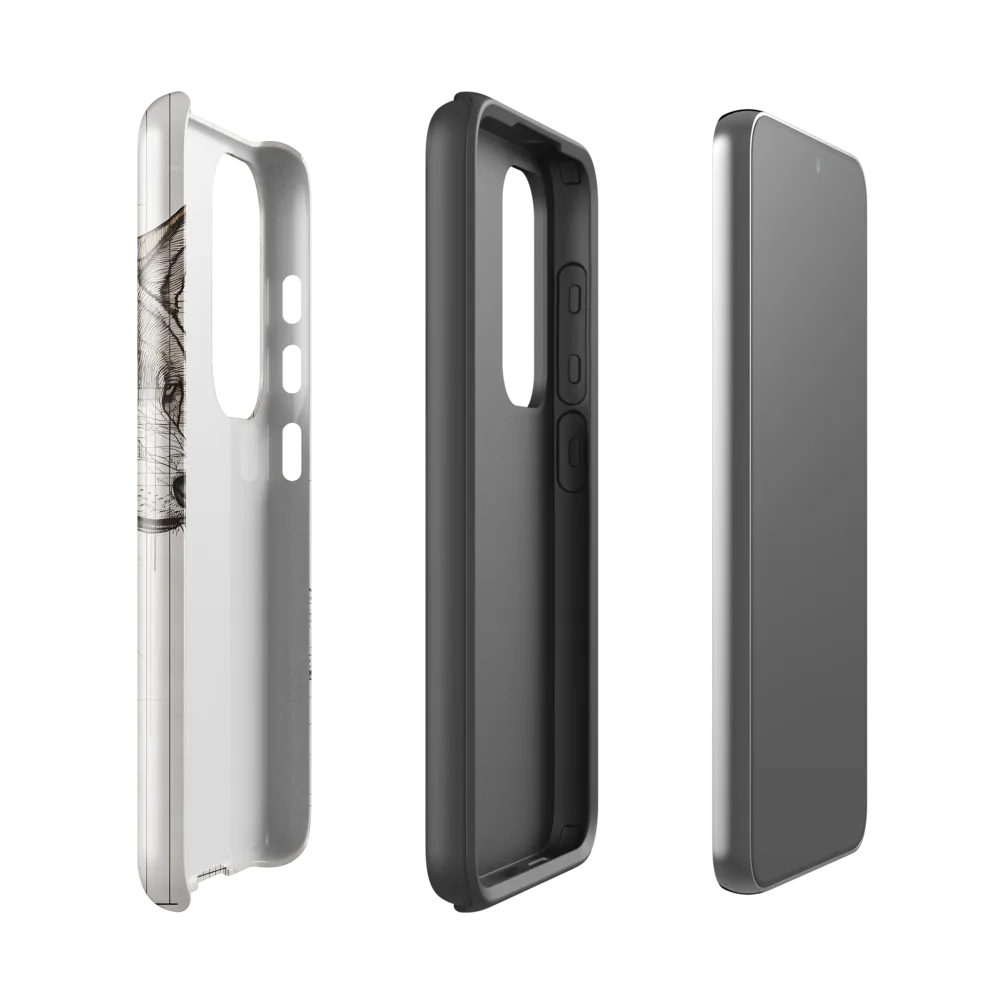 Geometric Harmony: The Essence of Wolves | Phone Case |  S23 | Tough Case | Glossy
