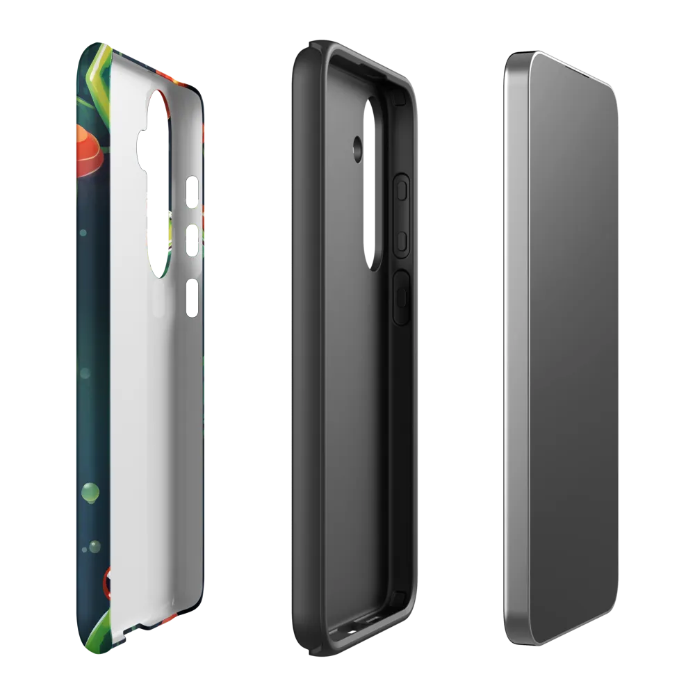 Playful Frogs in a Lush Pond | Phone Case |  S24 Plus | Tough Case | Matte