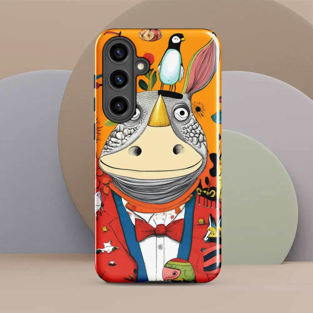 Whimsical Rhinoceros: A Playful Encounter