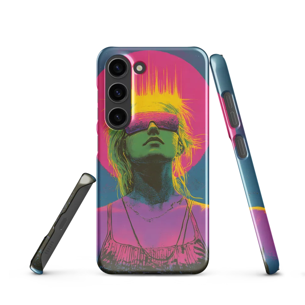 Neon Dreams: Portrait of a Modern Muse | Phone Case |  S23 | Snap Case | Glossy