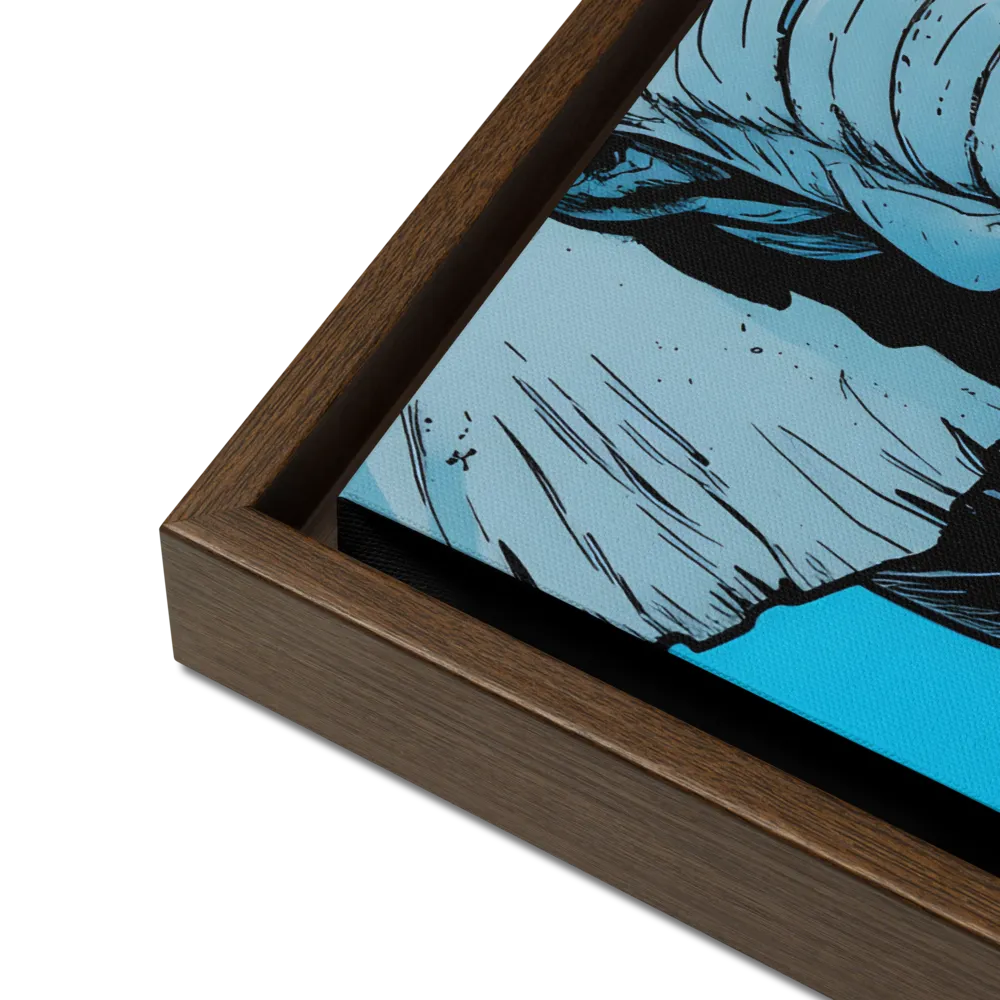 Majestic Presence: The Elephant | Canvas with Brown Frame | 16″×20″