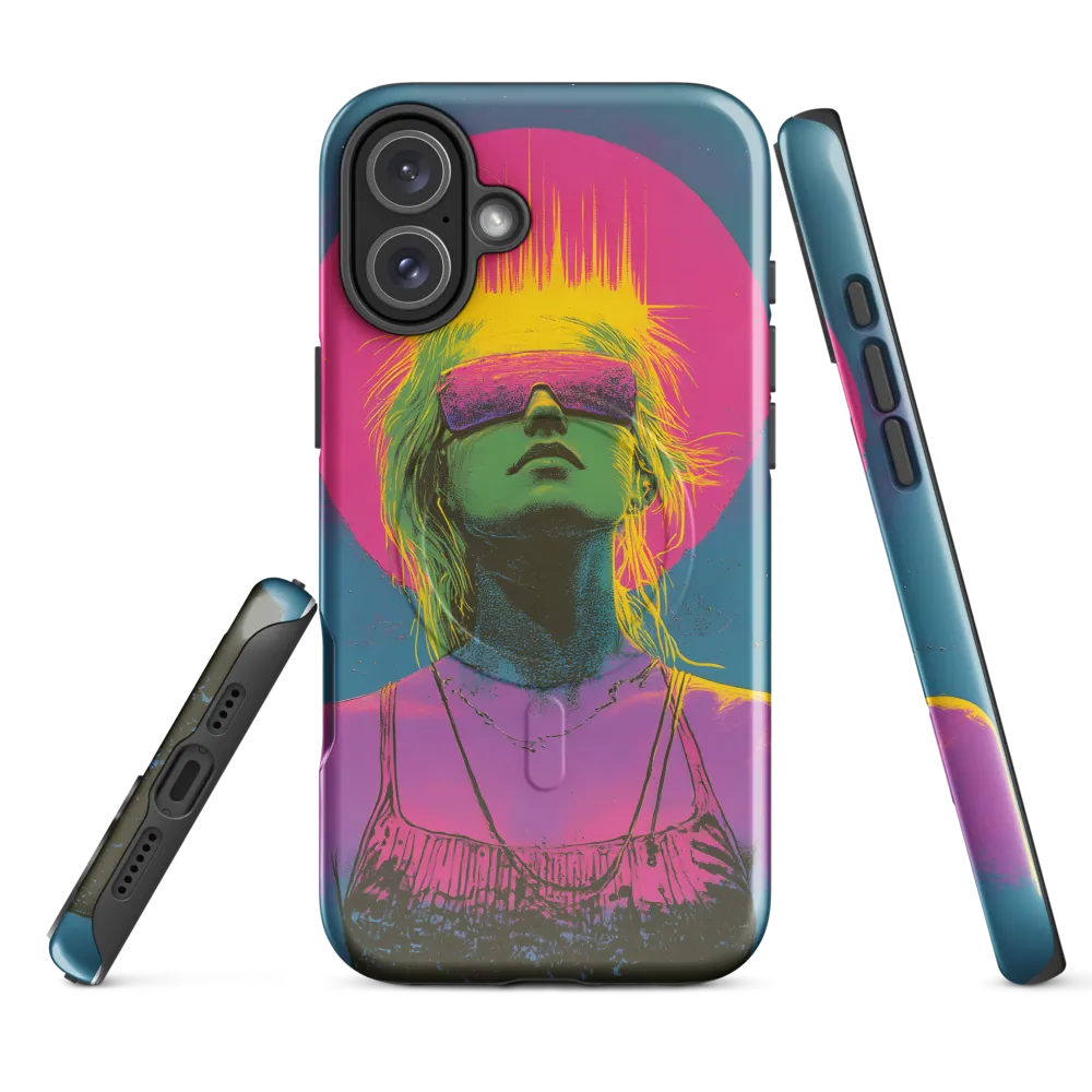 Neon Dreams: Portrait of a Modern Muse | Phone Case |  16 Plus | MagSafe® Tough Case | Glossy