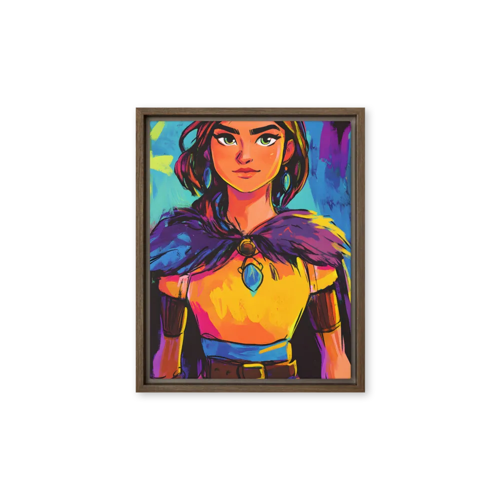 Guardian of Colors | Canvas with Brown Frame | 11″×14″