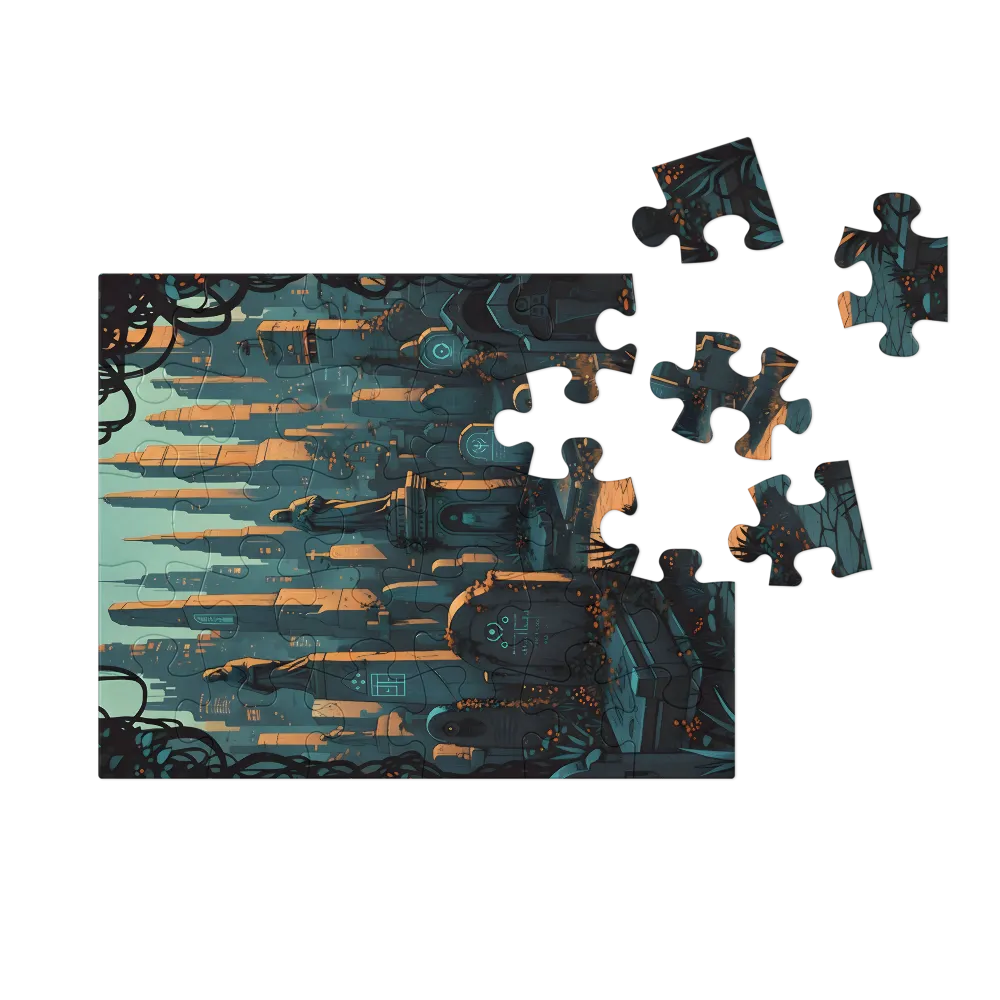 Mausoleum at Dusk 
 Jigsaw Puzzle in Tin Box