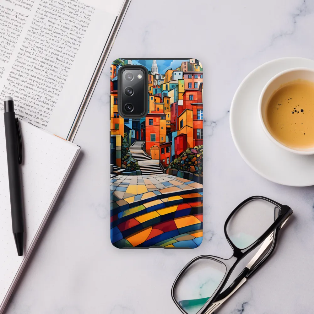 Vibrant Village: A Cubist Journey