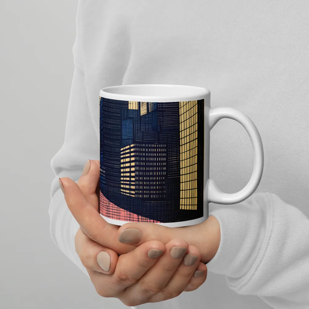 Urban Echoes: A Minimalist Cityscape | Mugs | Multiple Sizes & Colors