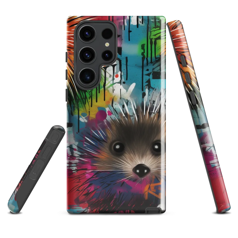Whimsical Hedgehogs in a Kaleidoscopic Wonderland | Phone Case |  S23 Ultra | Tough Case | Glossy