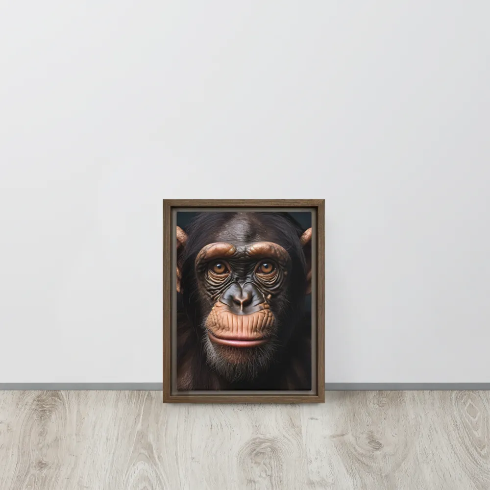 Whispers of Curiosity | Canvas with Brown Frame | 9″×12″