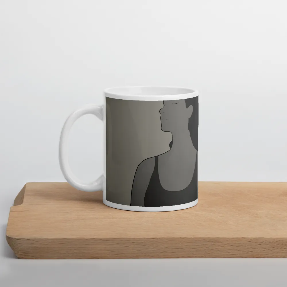 Serenity in Monochrome | Mug with White inside | 11 oz