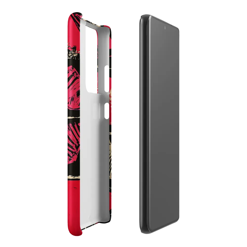 Geometric Symphony in Pink and Black