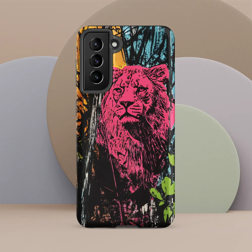Fierce Vibrance: The Pink Lion