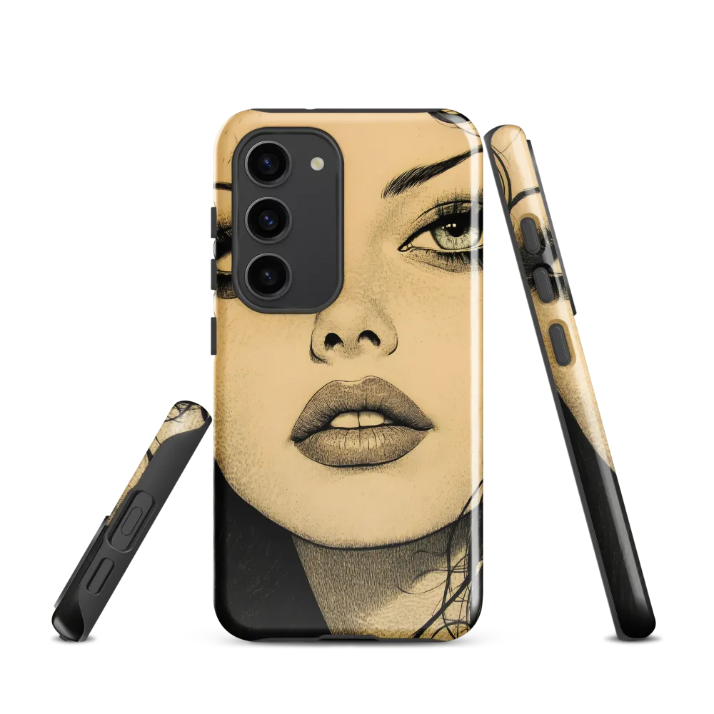 Enigmatic Gaze | Phone Case |  S23 | Tough Case | Glossy