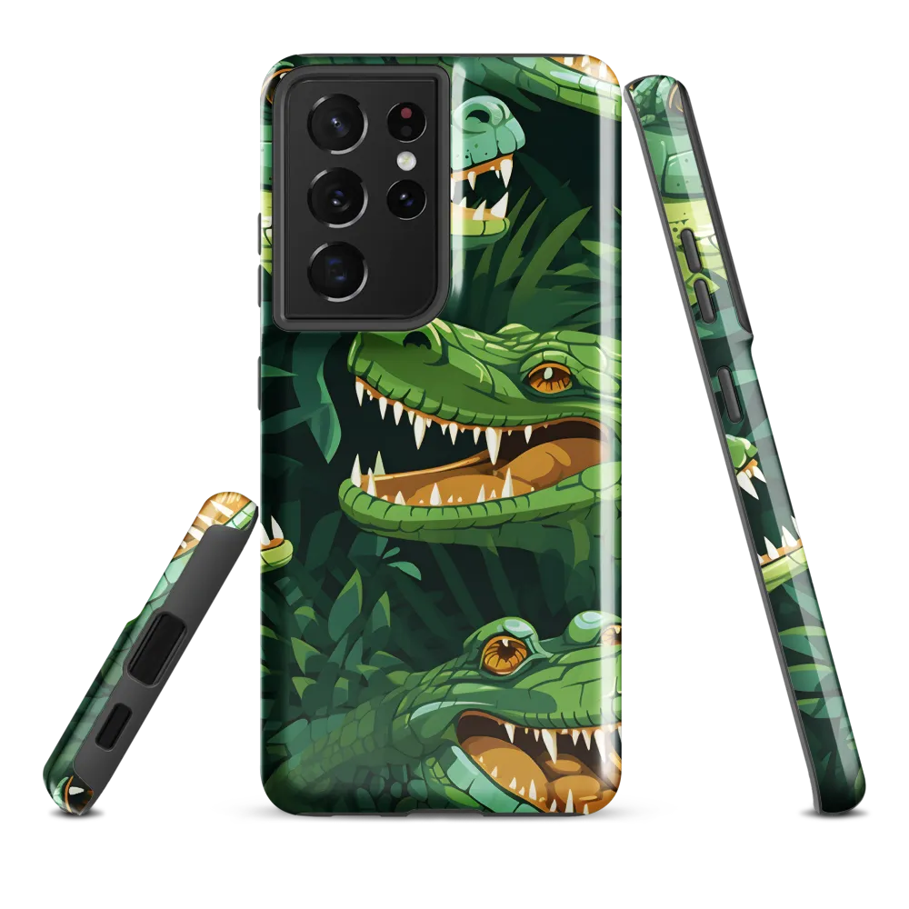 Fierce Crocodilian Medley | Phone Case |  S21 Ultra | Tough Case | Glossy
