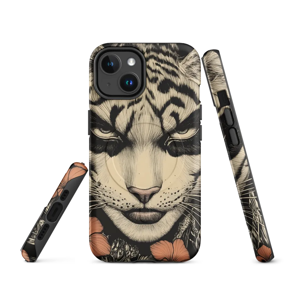 Feline Majesty: The Human-Leopard Connection | Phone Case |  14 | MagSafe® Tough Case | Matte