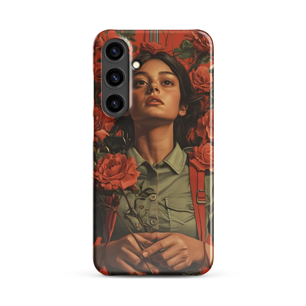 Harmony and Strength: A Portrait Among Roses