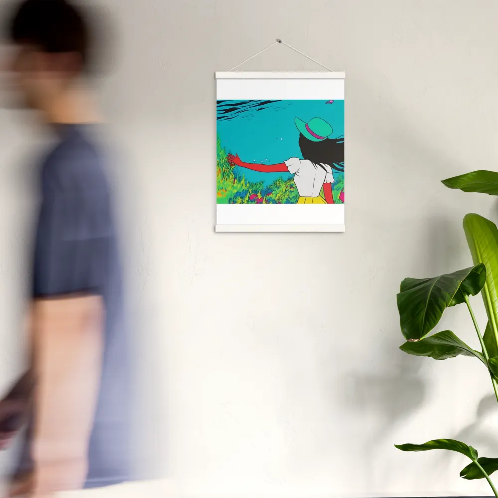 Whimsical Encounter | Poster With White Wood Hanger | 16″×20″